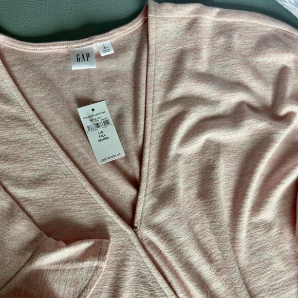 BNWT Blush Knit Wrap top Sz L tall from GAP - Picture 4 of 5